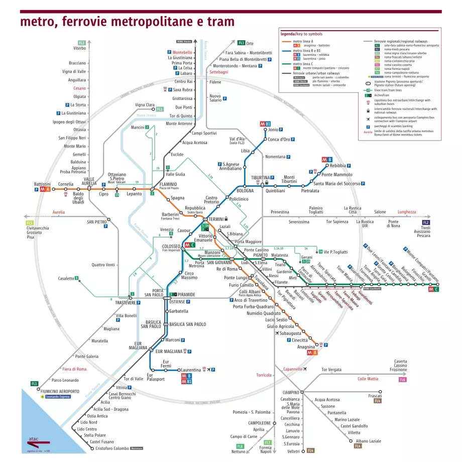 Карта метро Риму