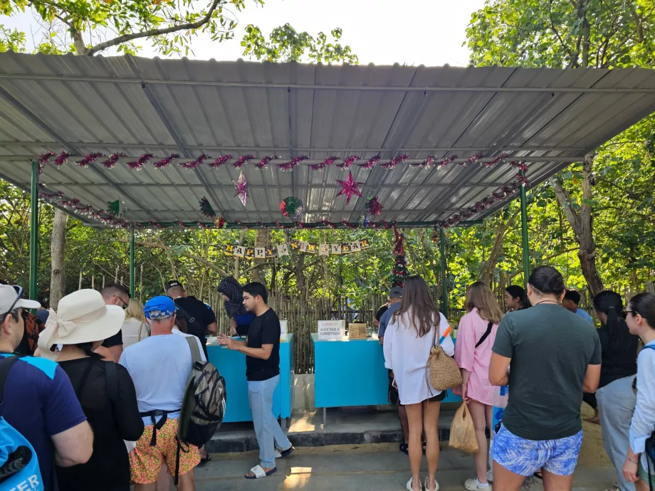 Реєстрація перед від'їздом на причалі (і оплата вхідного квитка в національний парк)