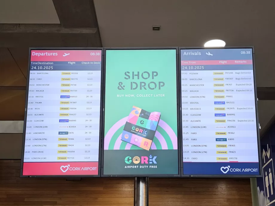 Прибуття та відправлення - дошки