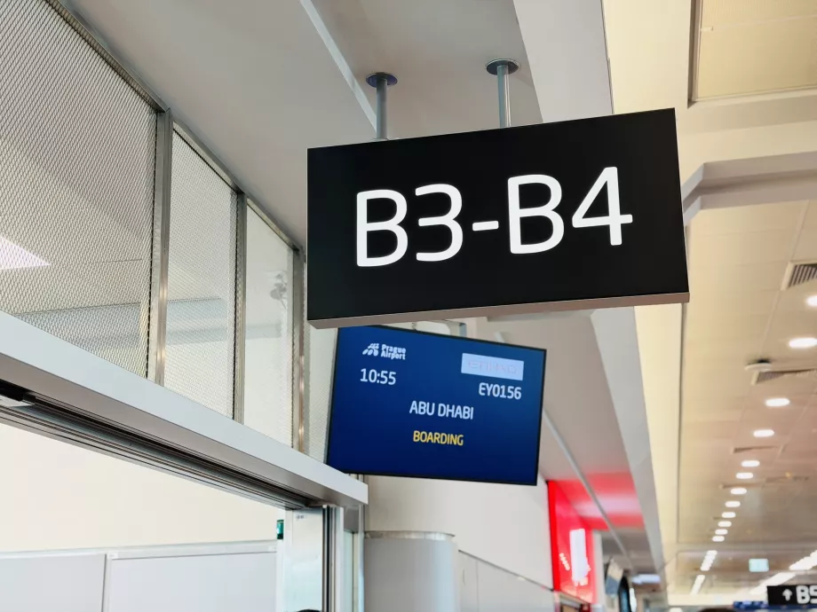 Вихід на посадку на рейс EY156