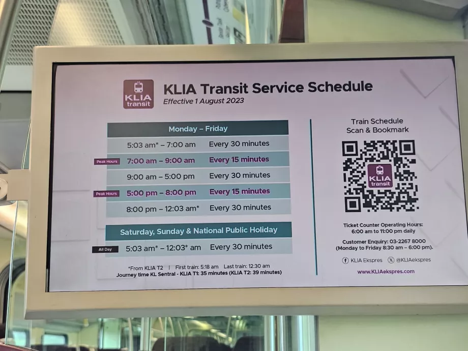 Частота KLIA Transit