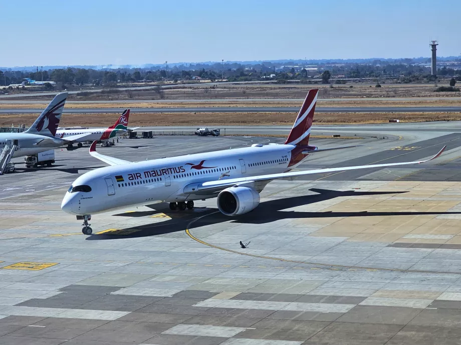 Air Mauritius, Airbus A350 в аеропорту Йоганнесбурга