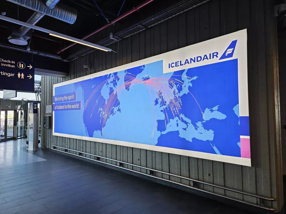 Карта напрямків Icelandair