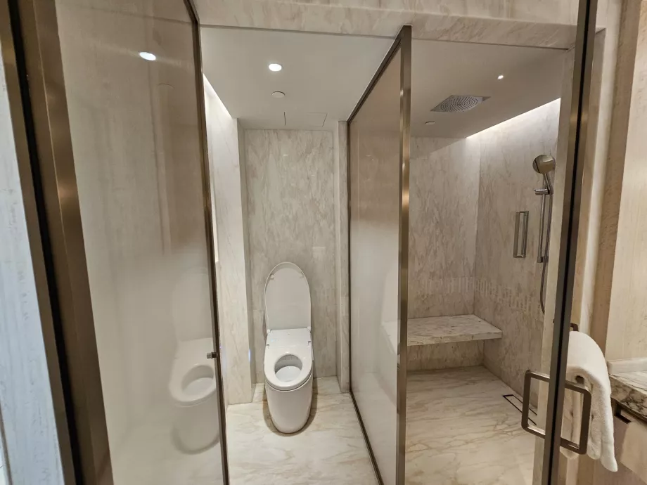 Душ і туалет - відкриті двері