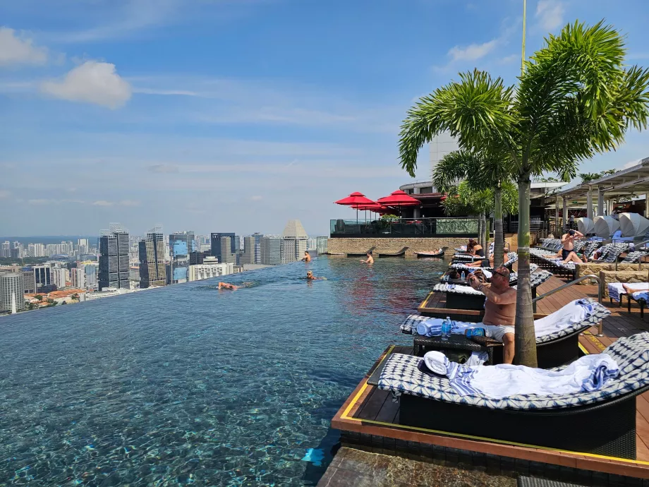 Басейн на даху та шезлонги