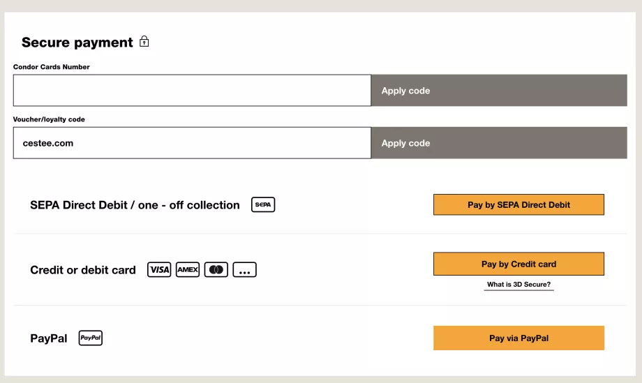 Промокод - Condor.com