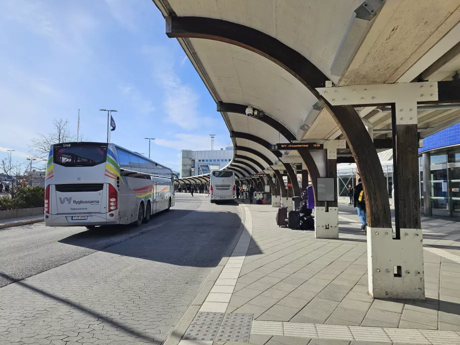 Зупинки, міжміські автобуси (Flygbussarna, Flixbus)