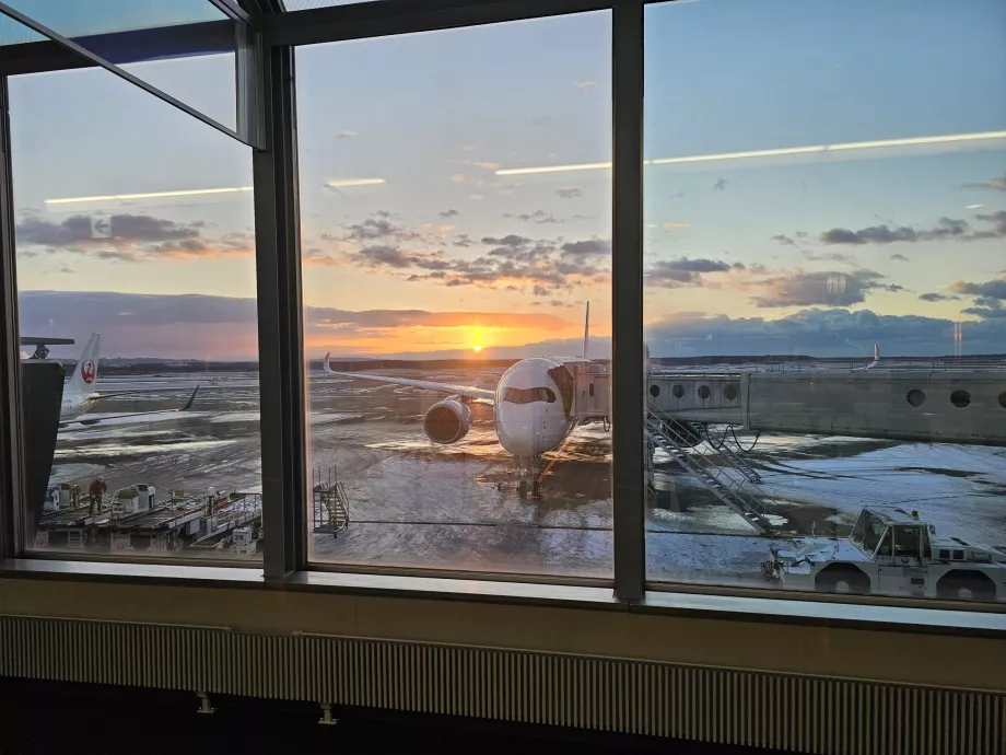 Вид на територію аеропорту з транзитної зони