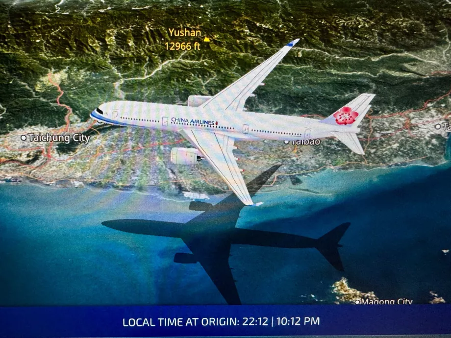 Літаки China Airlines на карті