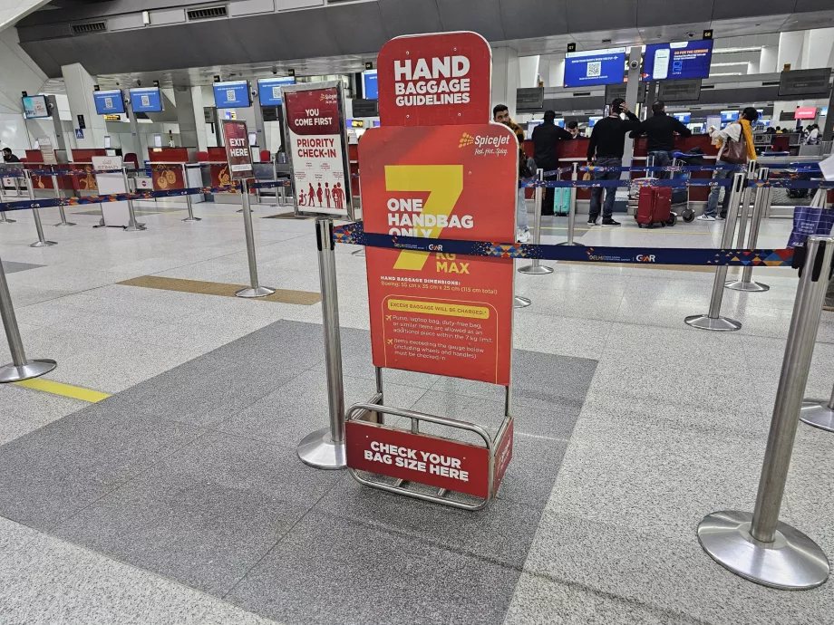 Шаблон ручної поклажі, Spicejet